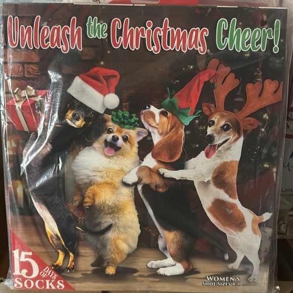 NIB Advent Calendar. 15 Days of Socks. Women’s Shoe Size 4-10. Ready to … Dogs - Picture 6 of 11